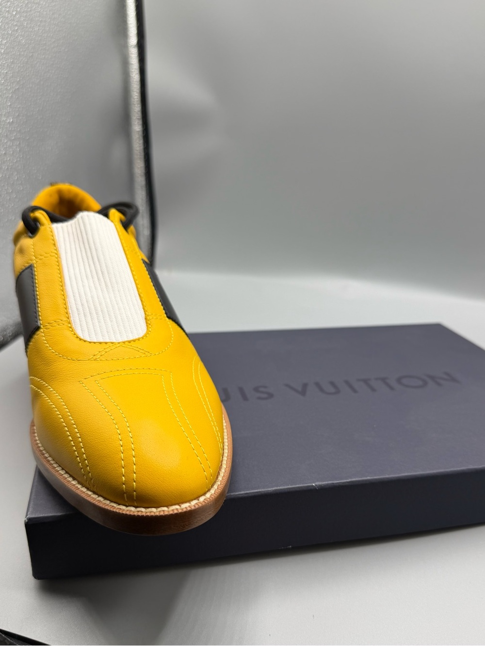 Yellow Suede Soccer Derby Dress Shoe